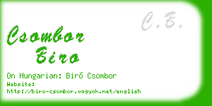 csombor biro business card